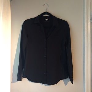 Classic black button down